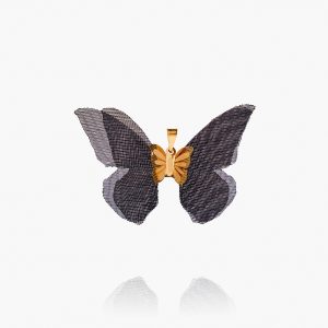 مدال طلا 18 عیار زنانه فانتزی مدل پروانه بال رنگی کد PD0054