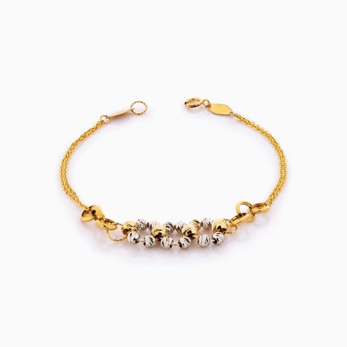 دستبند طلا 18 عیار زنانه زنجیری مدل آلبرنادو کد BL0383