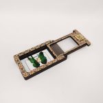 گردنبند طلای پروانه ای مدل سبز زیتونی رنگ کد pd0403