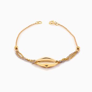 دستبند طلا 18 عیار زنانه زنجیری مدل چشم کد BL0328