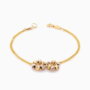 دستبند طلا 18 عیار زنانه زنجیری مدل آلبرنادو کد BL0340