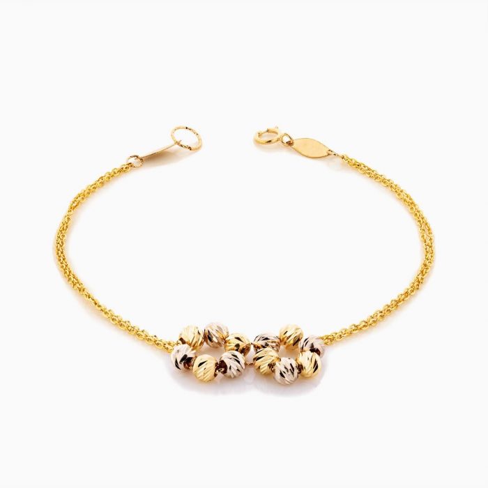 دستبند طلا 18 عیار زنانه زنجیری مدل آلبرنادو کد BL0340