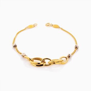 دستبند طلا 18 عیار زنانه زنجیری مدل لوکس کد BL0344