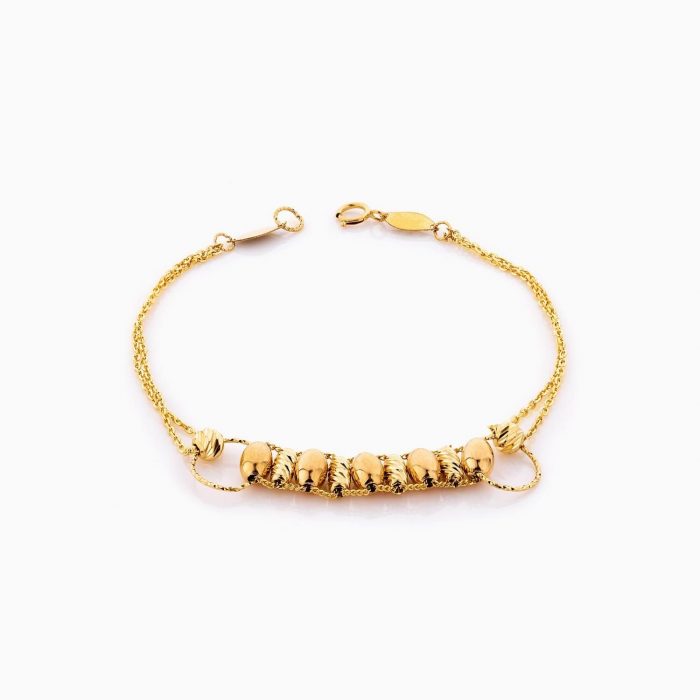 دستبند طلا 18 عیار زنانه زنجیری مدل نردبانی کد BL0347