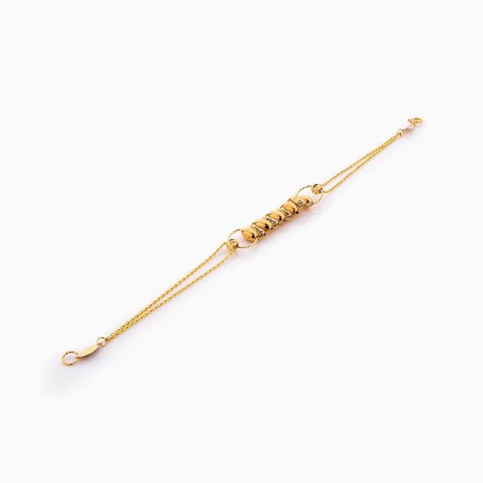 دستبند طلا 18 عیار زنانه زنجیری مدل نردبانی کد BL0347