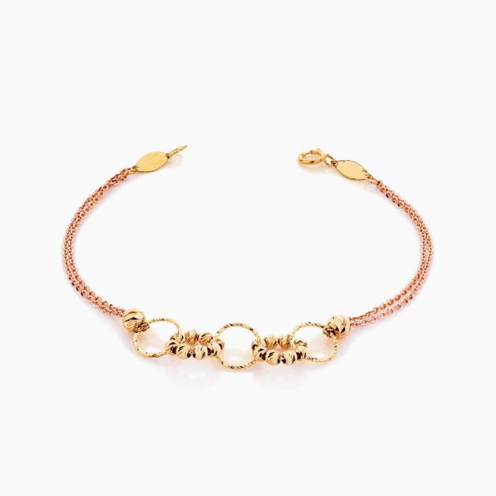 دستبند طلا 18 عیار زنانه زنجیری مدل آلبرنادو کد BL0365