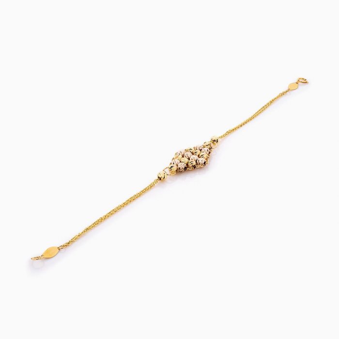 دستبند طلا 18 عیار زنانه زنجیری مدل آلبرنادو کد BL0368
