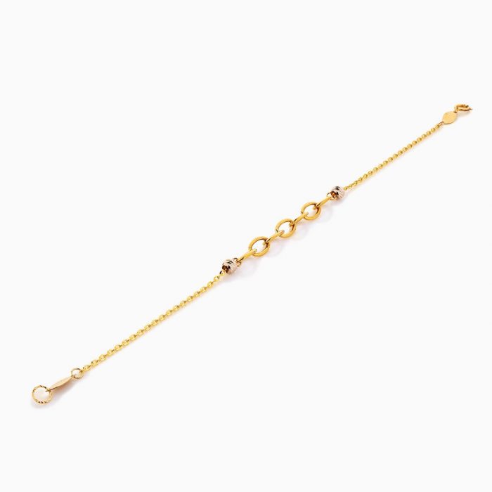 دستبند طلا 18 عیار زنانه زنجیری مدل رولو کد BL0370