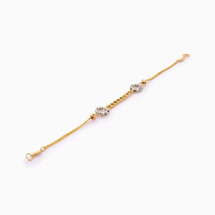دستبند طلا 18 عیار زنانه زنجیری مدل کارتیر کد BL0409