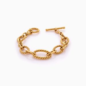 دستبند طلا 18 عیار زنانه اسپورت مدل یورمن کد BL0423