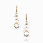 گوشواره طلا 18 عیار زنانه اسپورت مدل حلقه و گوی کد ER0280