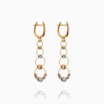 گوشواره طلا 18 عیار زنانه اسپورت مدل حلقه و گوی کد ER0280