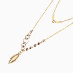 گردنبند طلا 18 عیار زنانه مدل حلقه و گوی با آویز کد NL0219