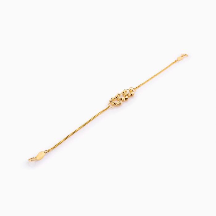 سرویس طلا 18 عیار زنانه زنجیری مدل گوی و حلقه کد ST0118
