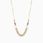 سرویس طلا 18 عیار زنانه زنجیری مدل گوی و مکعب با آویز کد ST0120