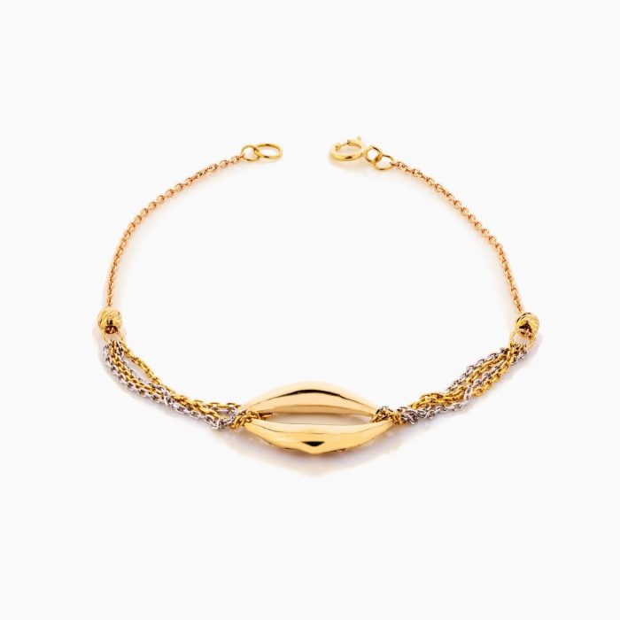 سرویس طلا 18 عیار زنانه زنجیری مدل حلقه و گوی با آویز کد ST0129