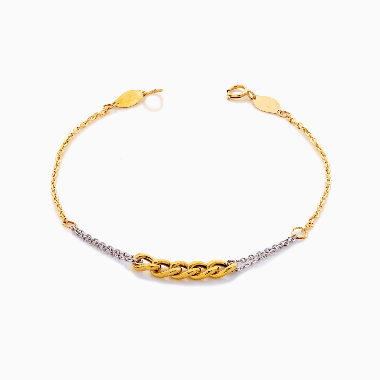 دستبند طلا 18 عیار زنانه زنجیری مدل کارتیر کد BL0430